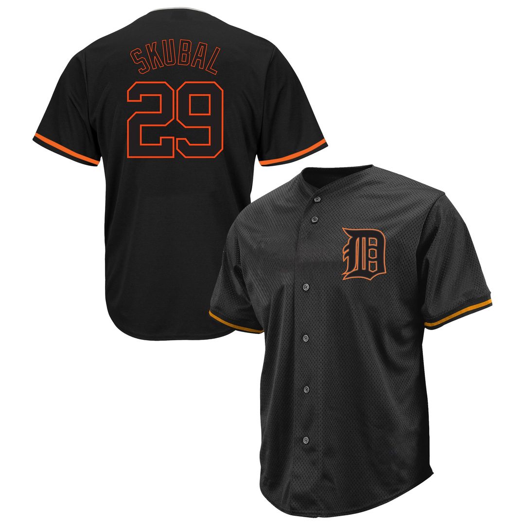 Tarik Skubal Detroit Tigers Profile Big & Tall Pop Fashion Jersey - Black